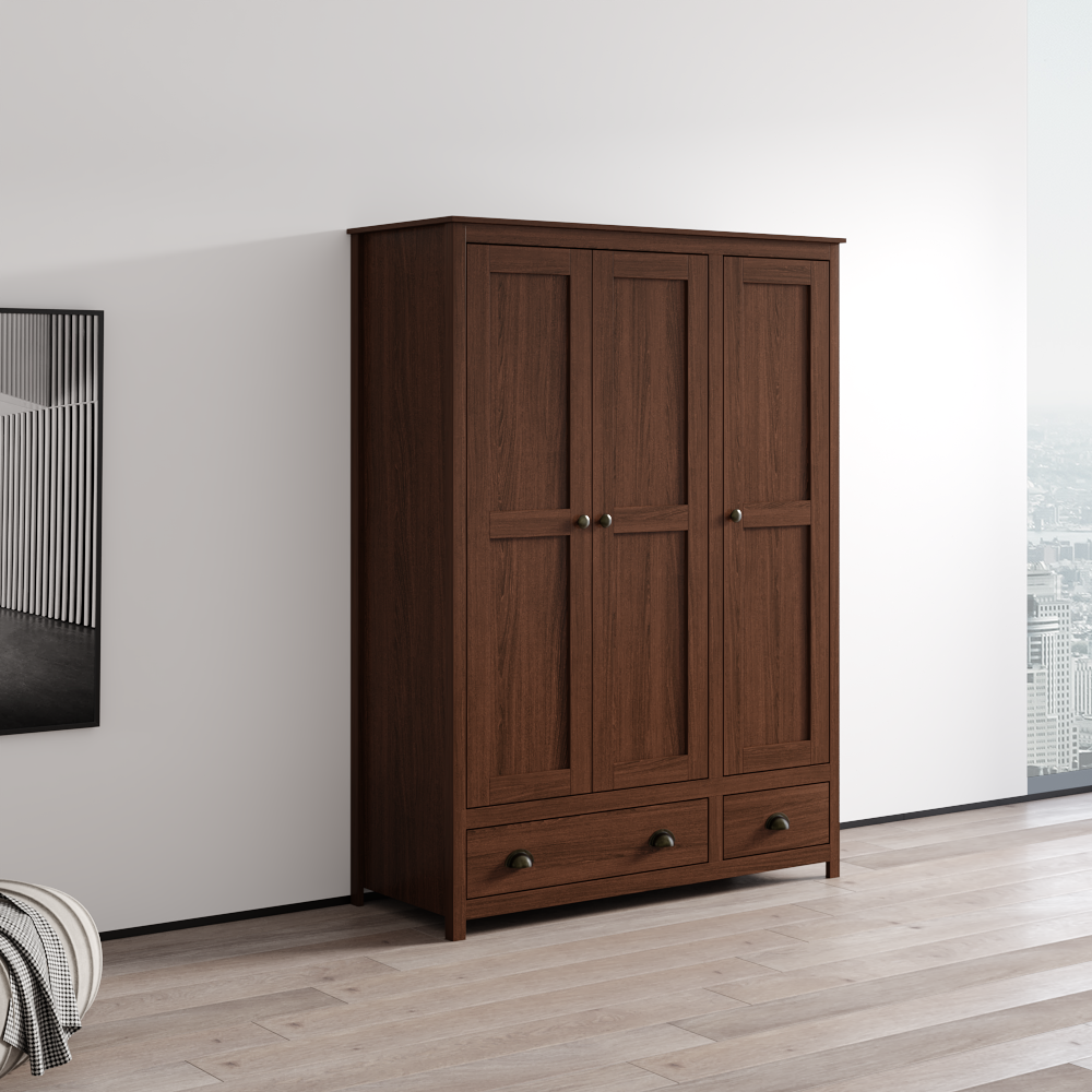 Topazio 3D2S Solid Wood Wardrobe