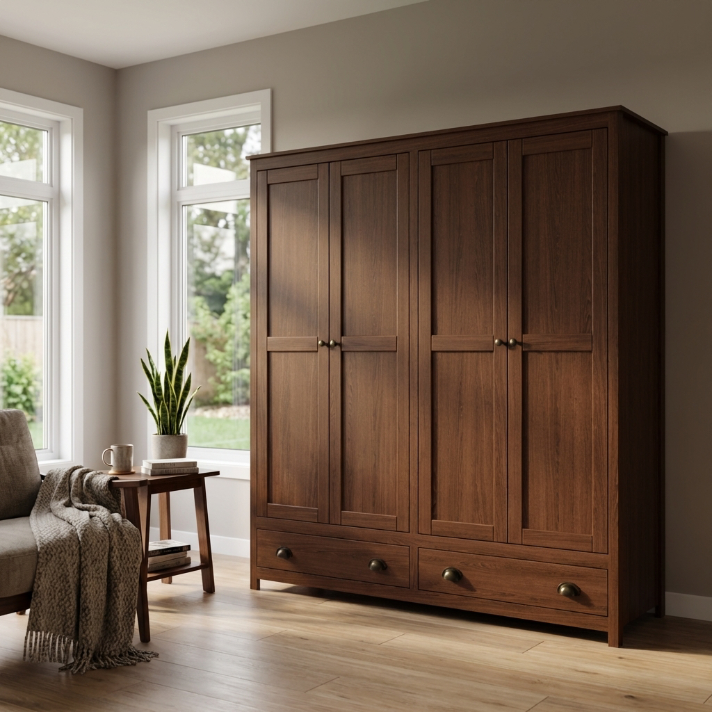Topazio 4D2S Solid Wood Wardrobe