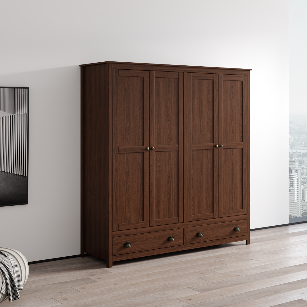 Topazio 4D2S Solid Wood Wardrobe