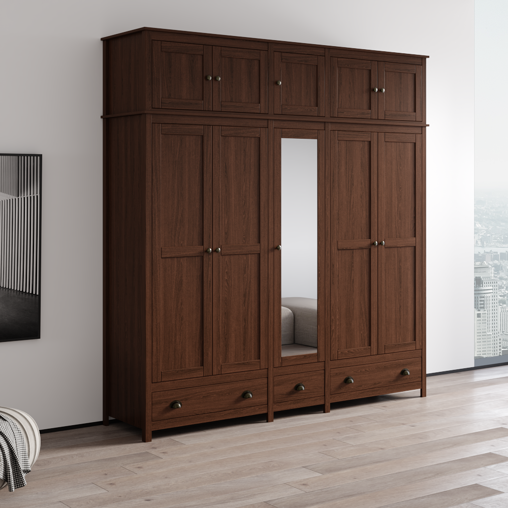 Topazio 10D3S Solid Wood Wardrobe