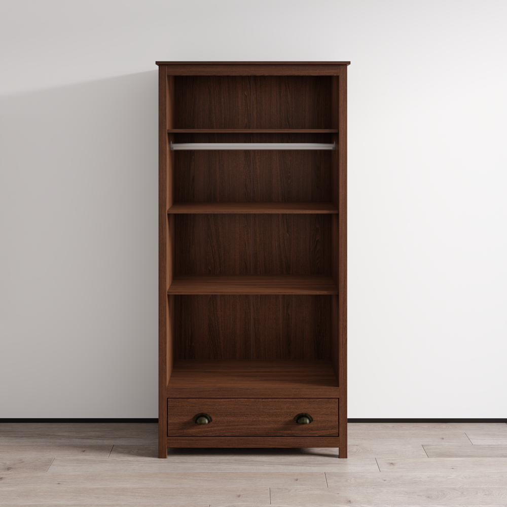 Topazio 2D1S Solid Wood Wardrobe