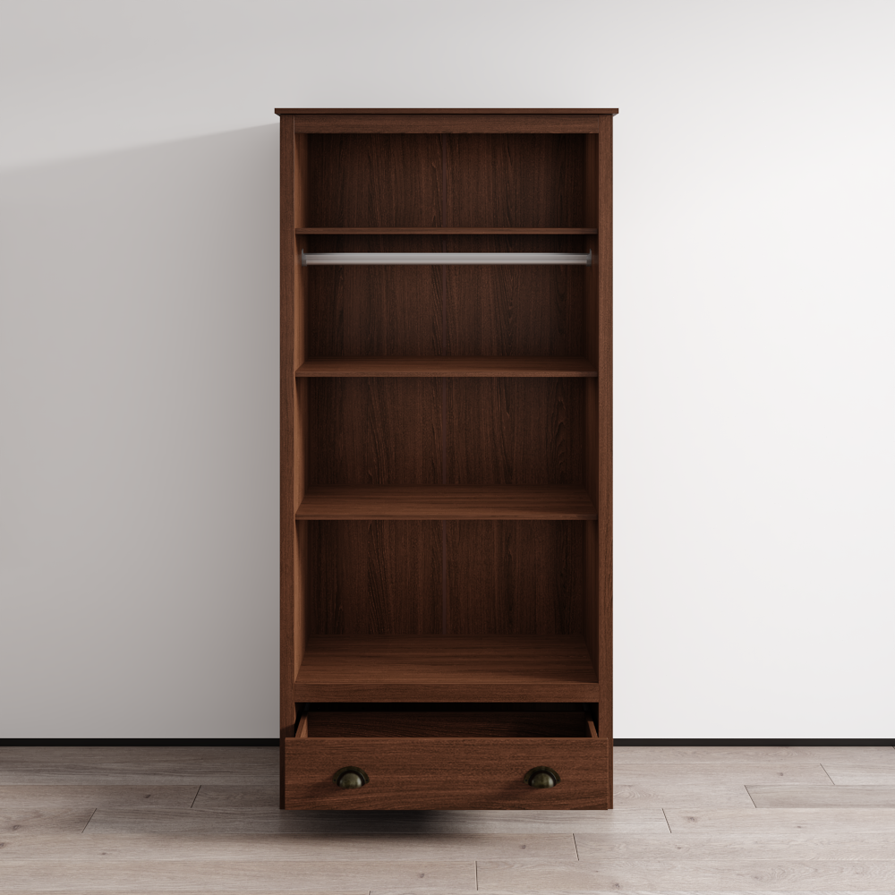 Topazio 2D1S Solid Wood Wardrobe