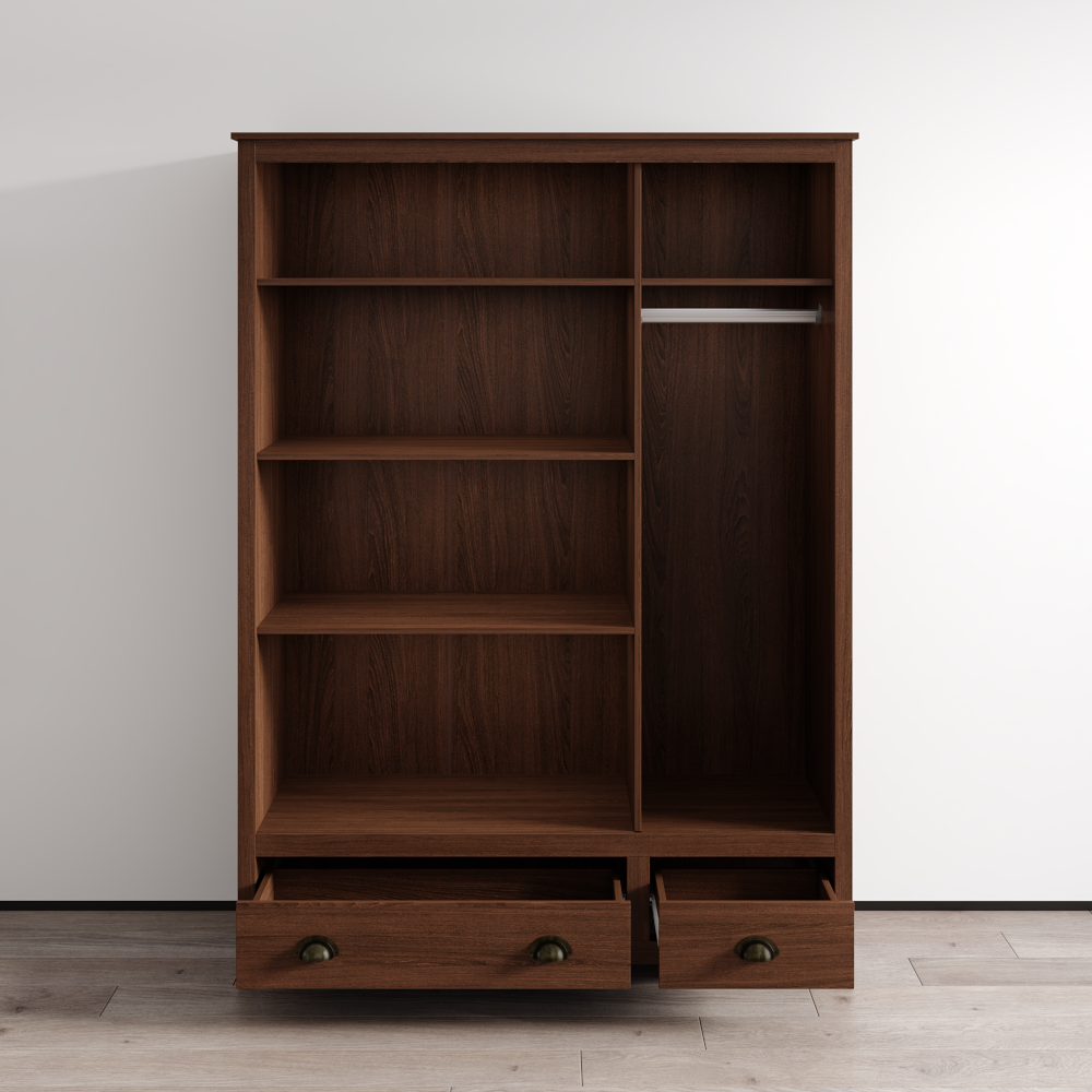 Topazio 3D2S Solid Wood Wardrobe