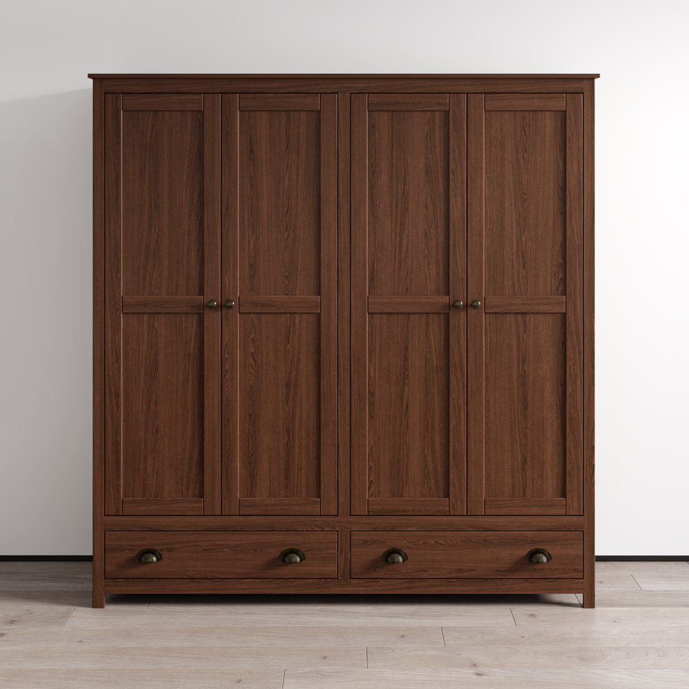 Topazio 4D2S Solid Wood Wardrobe