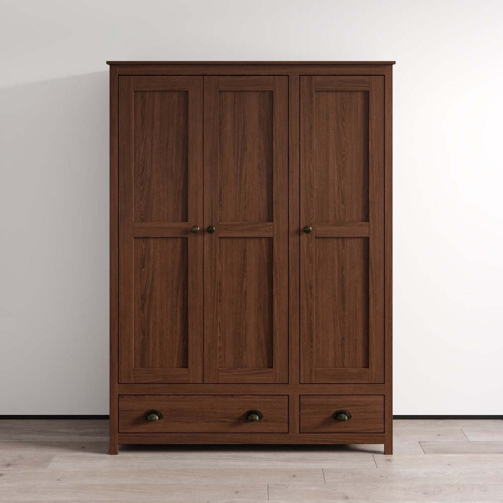 Topazio 3D2S Solid Wood Wardrobe