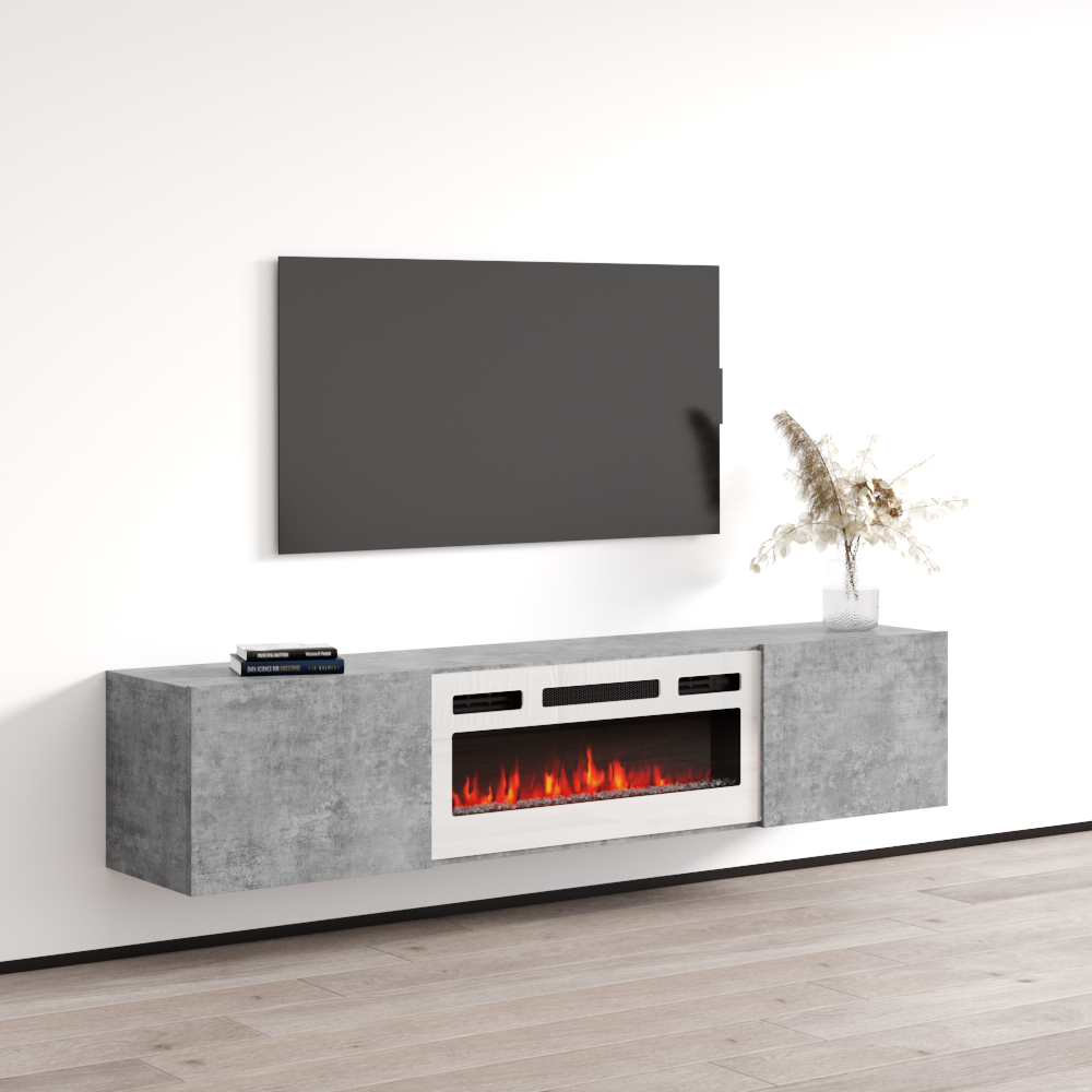 Baja WH-EF Floating Fireplace TV Stand - Meble Furniture