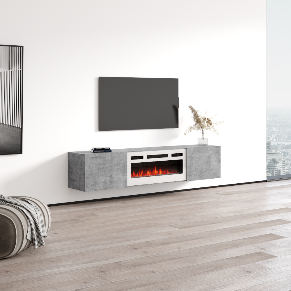 Baja WH-EF Floating Fireplace TV Stand - Meble Furniture