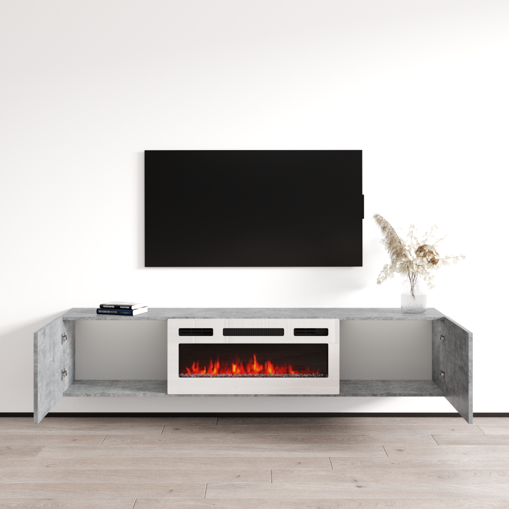 Baja WH-EF Floating Fireplace TV Stand - Meble Furniture
