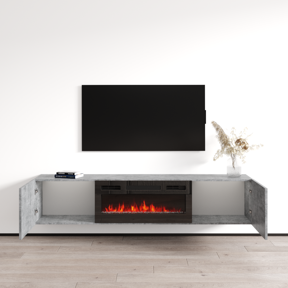 Baja BL-EF Floating Fireplace TV Stand - Meble Furniture