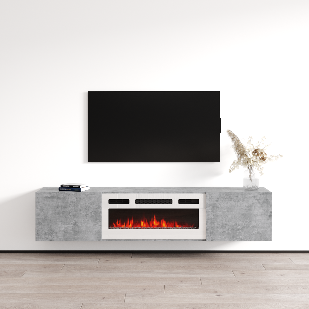 Baja WH-EF Floating Fireplace TV Stand - Meble Furniture