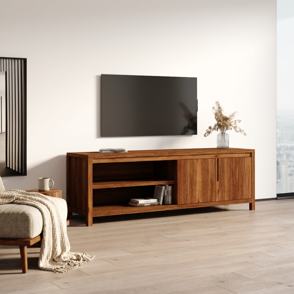Nature 2D Solid Wood TV Stand