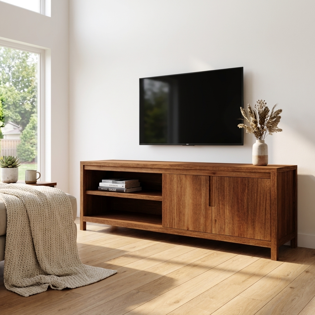Nature 2D Solid Wood TV Stand