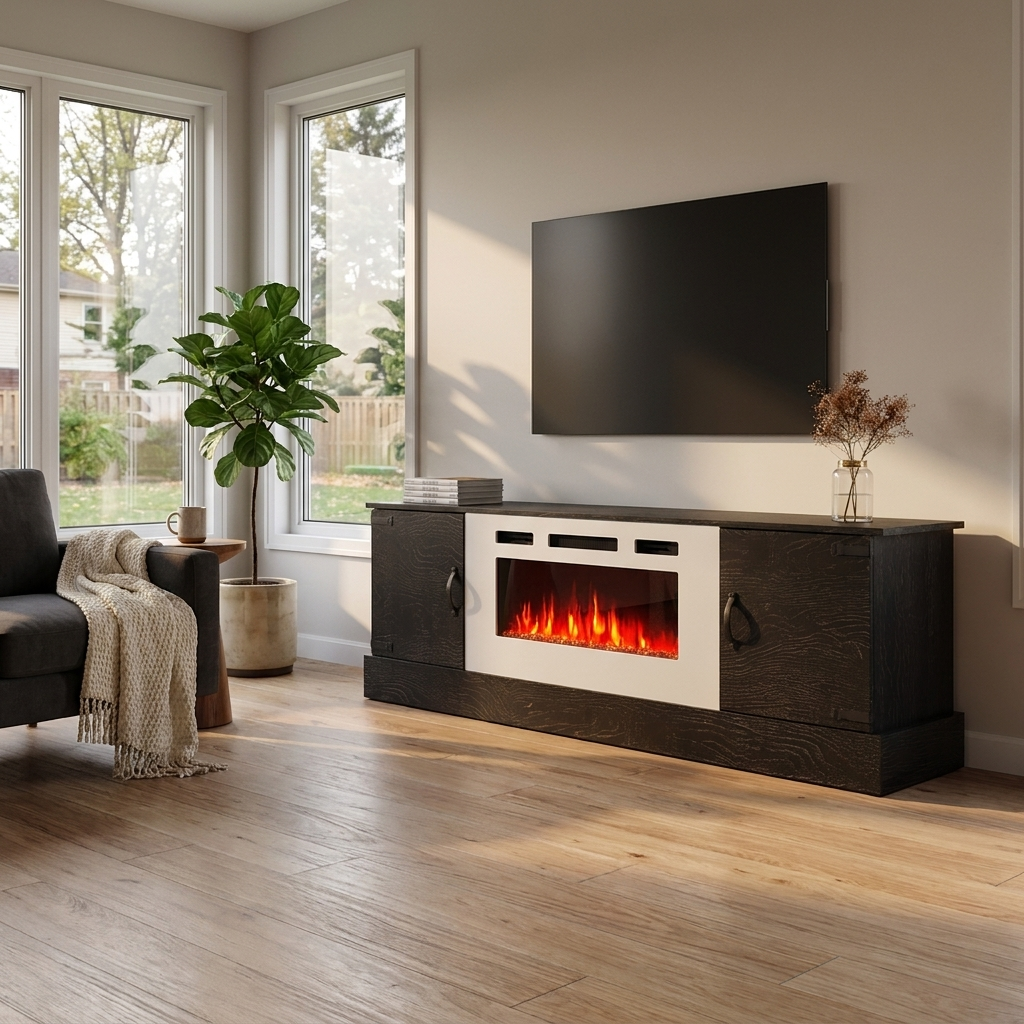 Carmen WH-EF Fireplace TV Stand