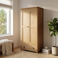 Topazio 2D1S Solid Wood Wardrobe