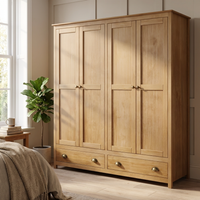 Topazio 4D2S Solid Wood Wardrobe
