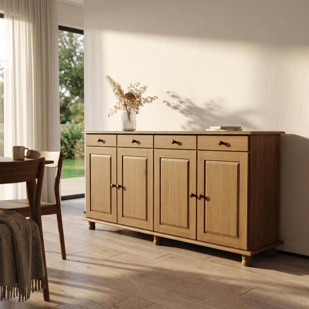 Rubi 4D Solid Wood Sideboard