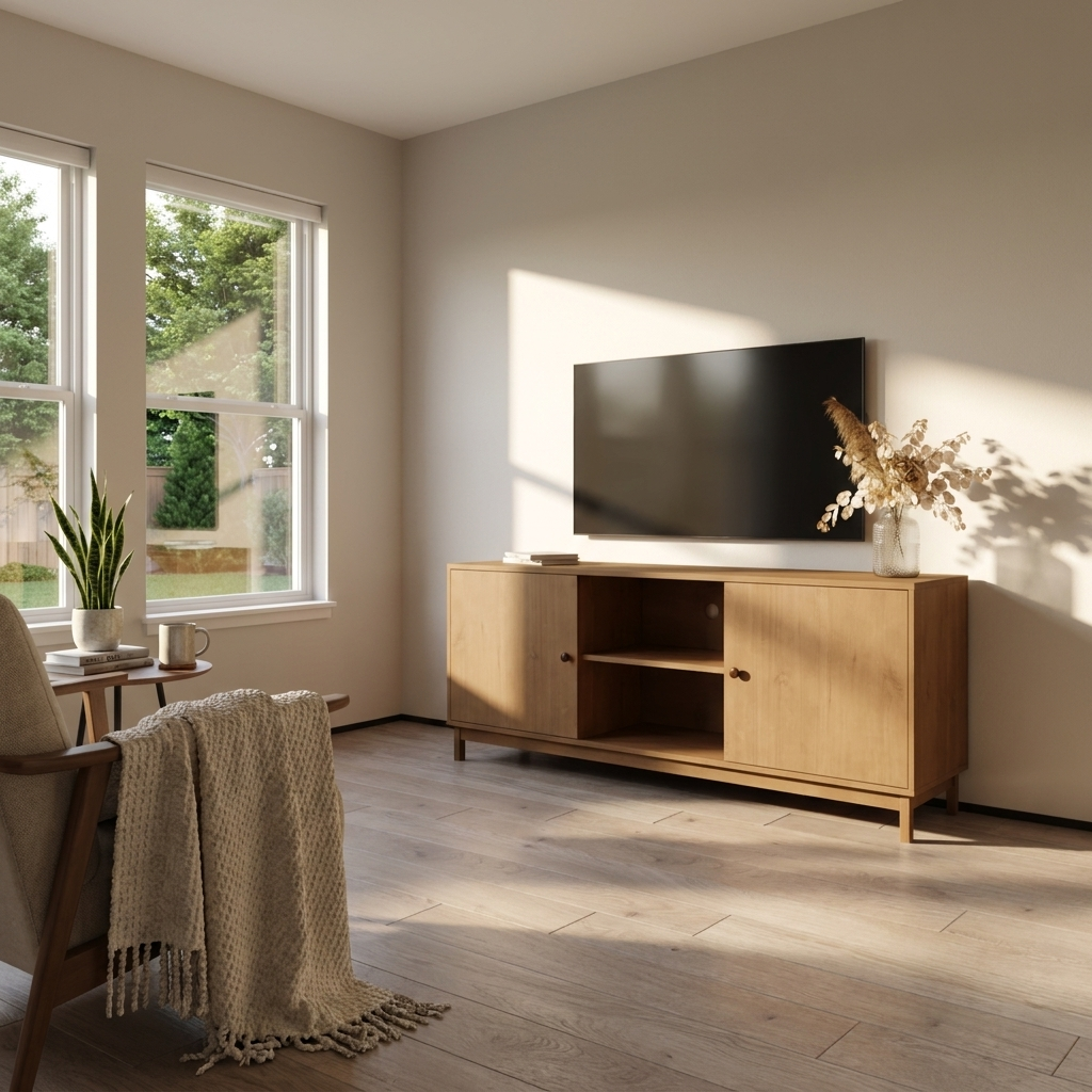 Essencia 2D Solid Wood TV Stand