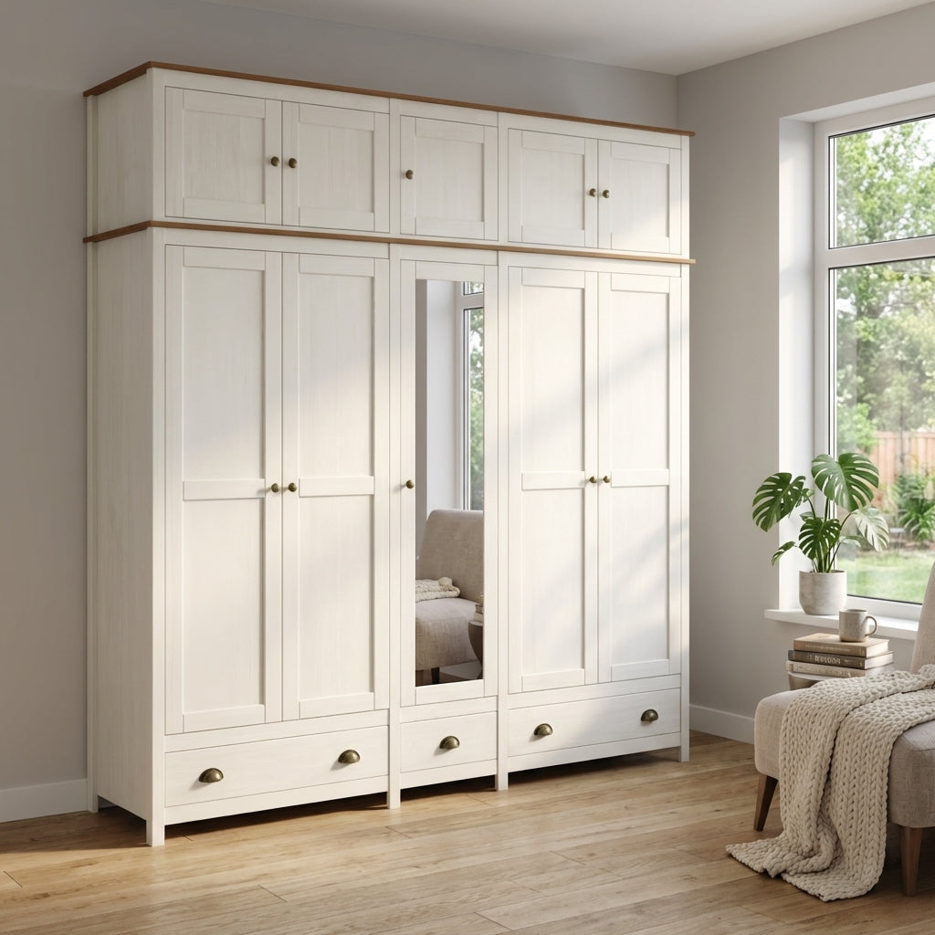 Topazio 10D3S Solid Wood Wardrobe