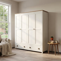 Topazio 4D2S Solid Wood Wardrobe