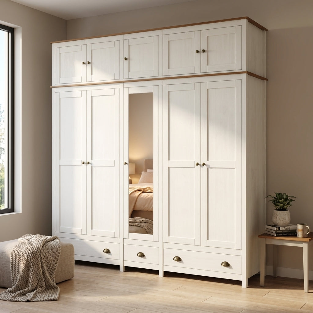 Topazio 10D3S Solid Wood Wardrobe