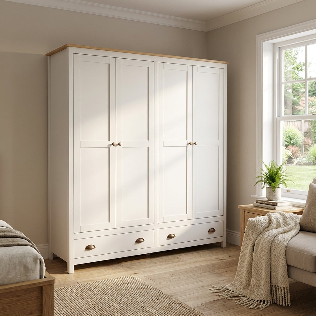 Topazio 4D2S Solid Wood Wardrobe