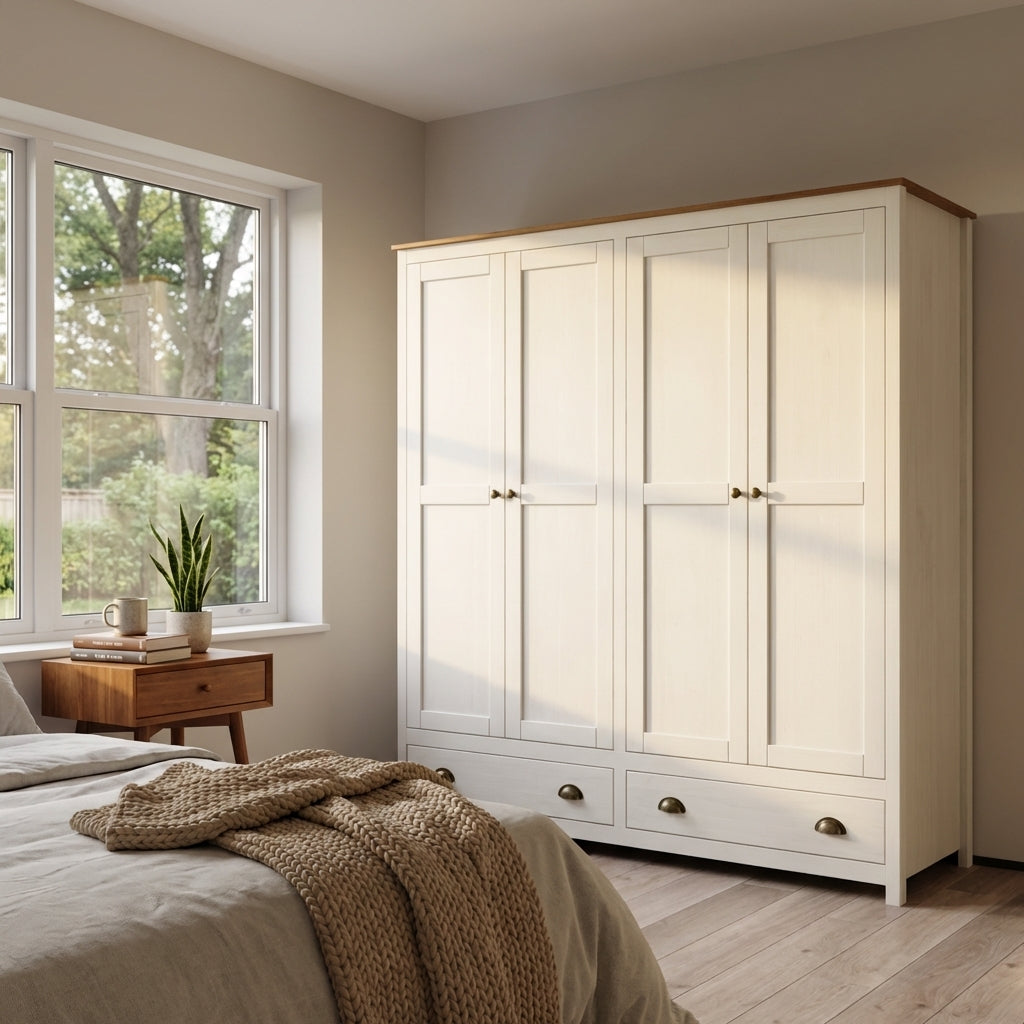 Topazio 4D2S Solid Wood Wardrobe