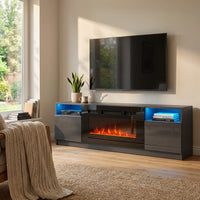 York 02 Fireplace TV Stand