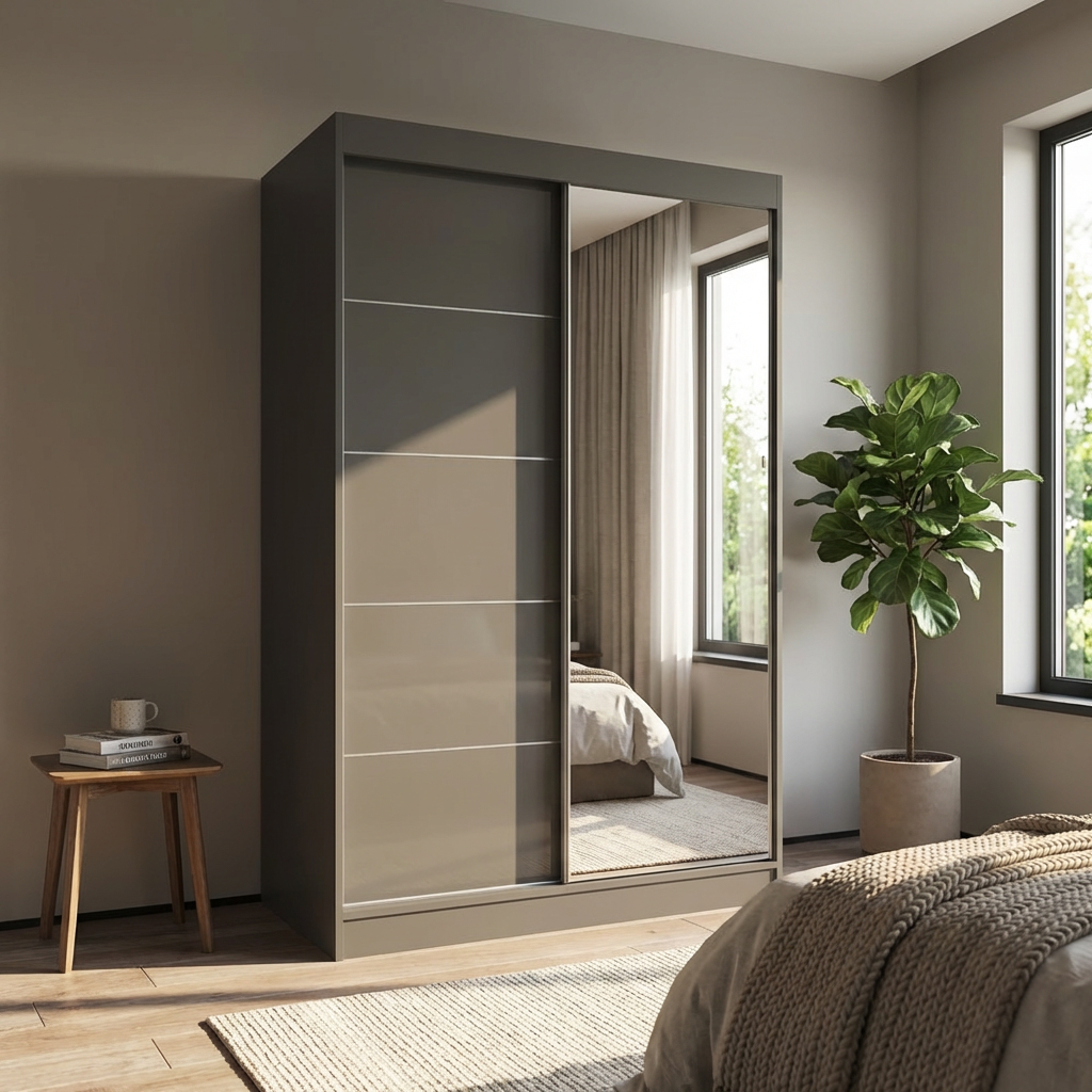 Aria 2D Wardrobe with Mirror