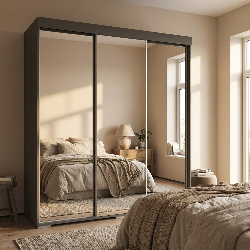 Aria 3D Wardrobe with All Mirror