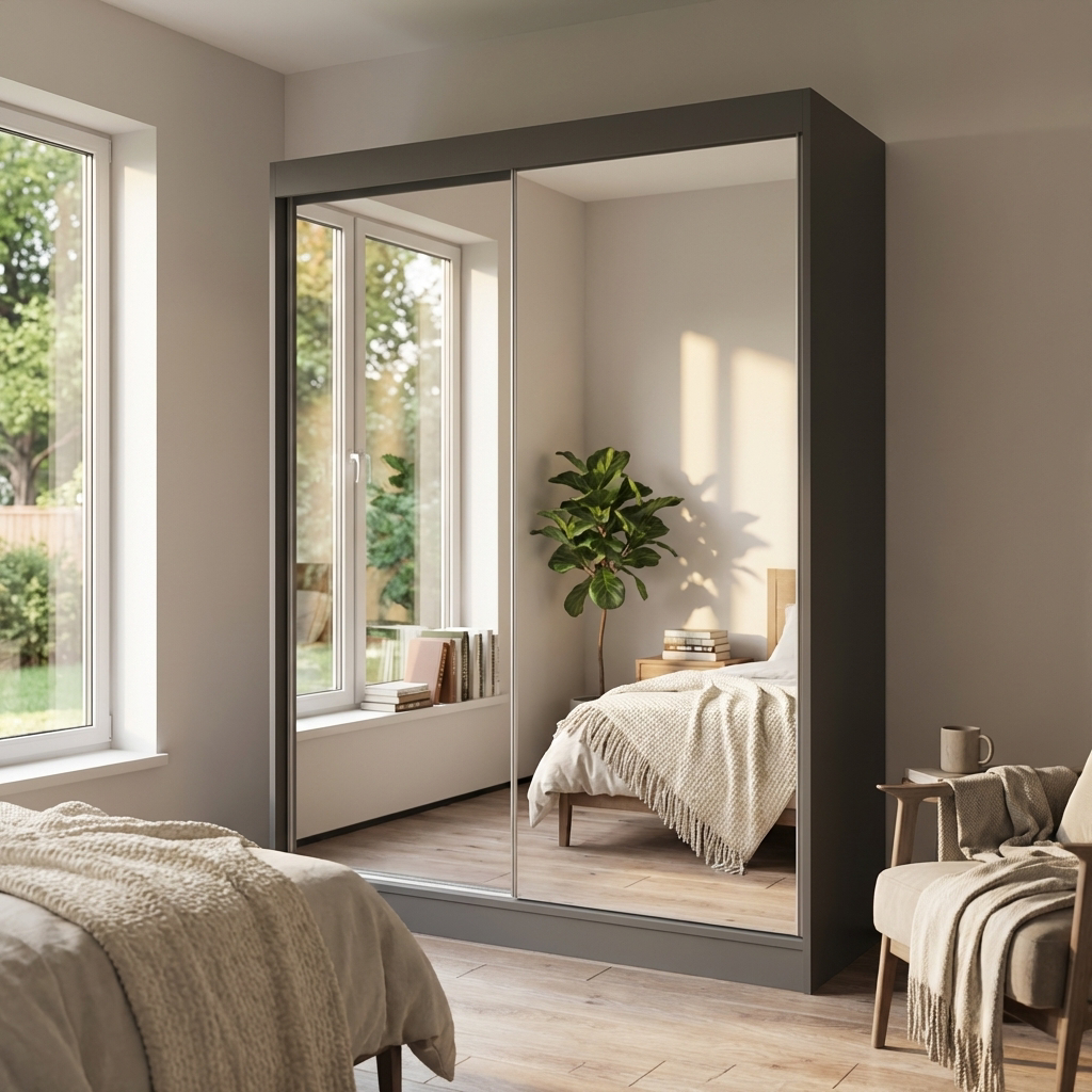 Aria 2D Wardrobe with All Mirror