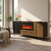 Brandy 180 BL-EF Fireplace Sideboard
