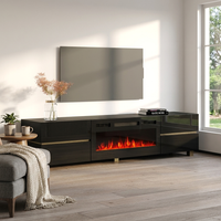 Bono 01 BL-EF Fireplace TV Stand