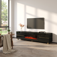 Bono 01 BL-EF Fireplace TV Stand