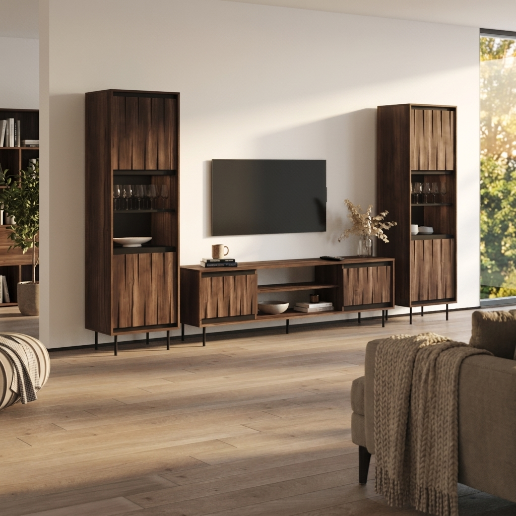 Swing 180TV-BK-BK Entertainment Center