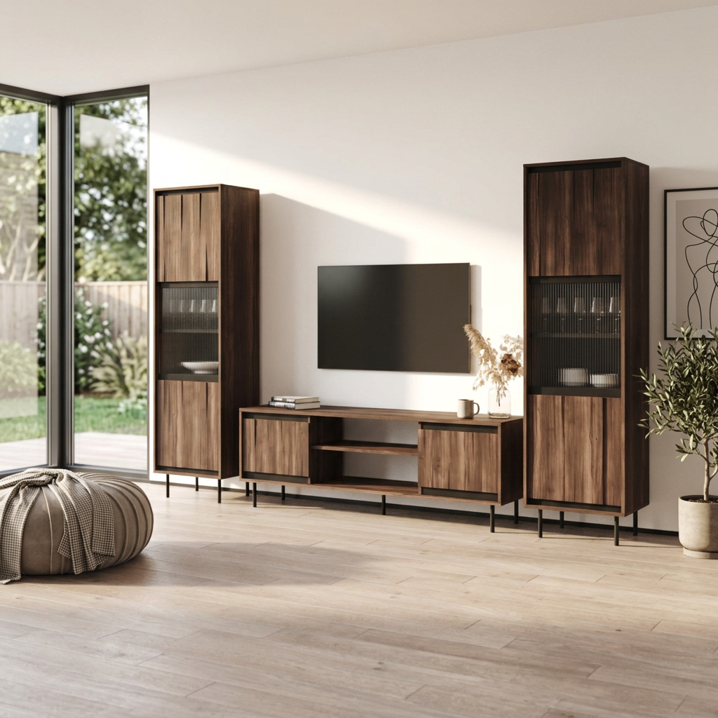 Swing 180TV-BK-BK Entertainment Center