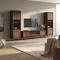 Swing 180BLEF-BK-BK Entertainment Center