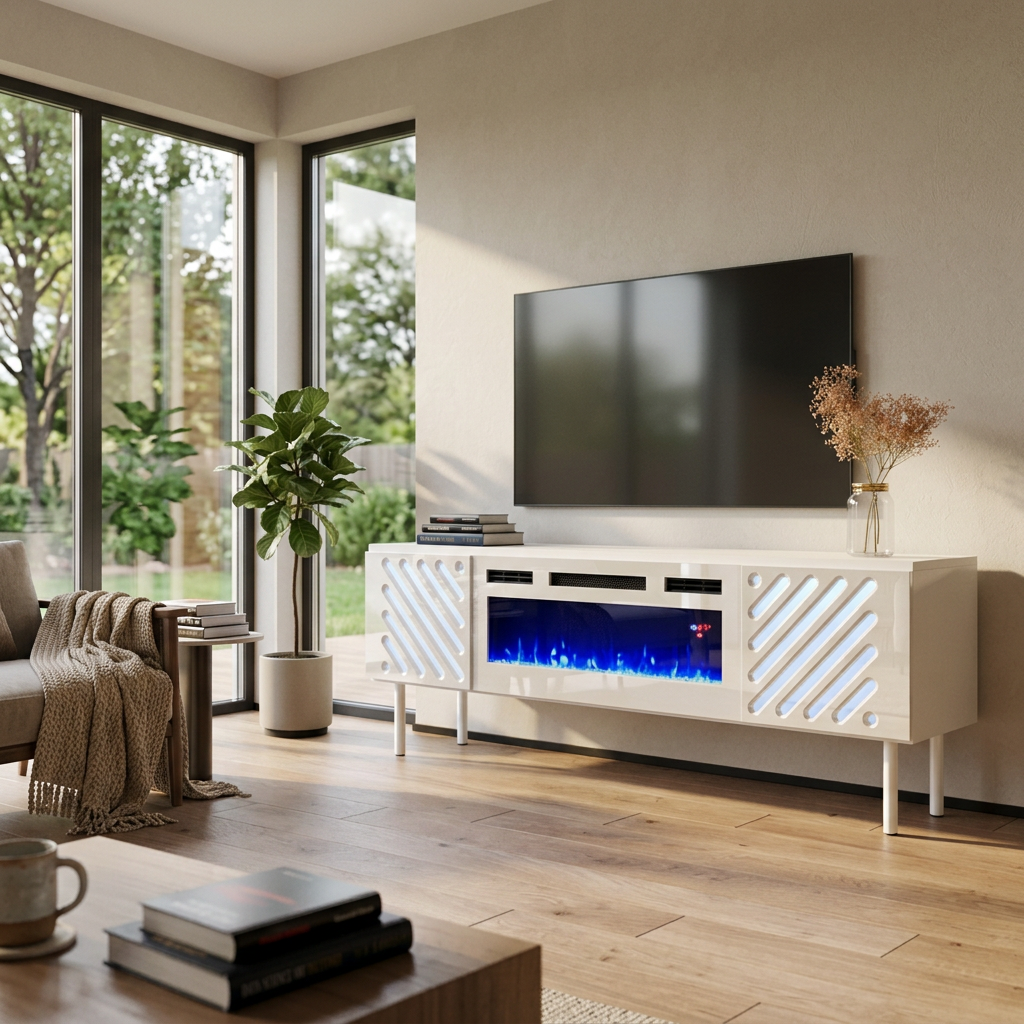Laser WH-EF Fireplace TV Stand