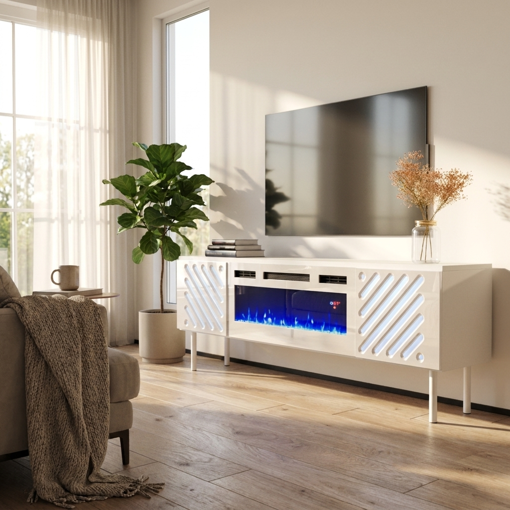 Laser WH-EF Fireplace TV Stand
