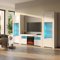 Milano 145EF-BK-BK Fireplace Entertainment Center