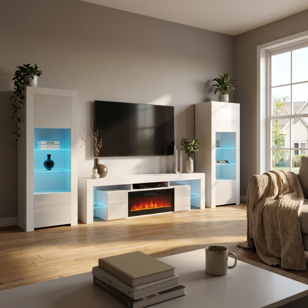 Soleo BL-EF BK-BK Entertainment Center