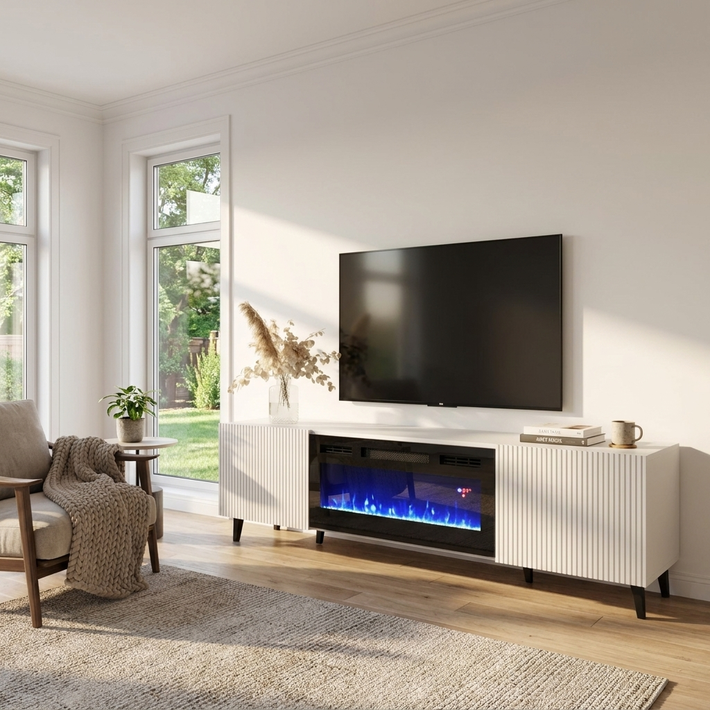 Pafos BL-EF Fireplace TV Stand