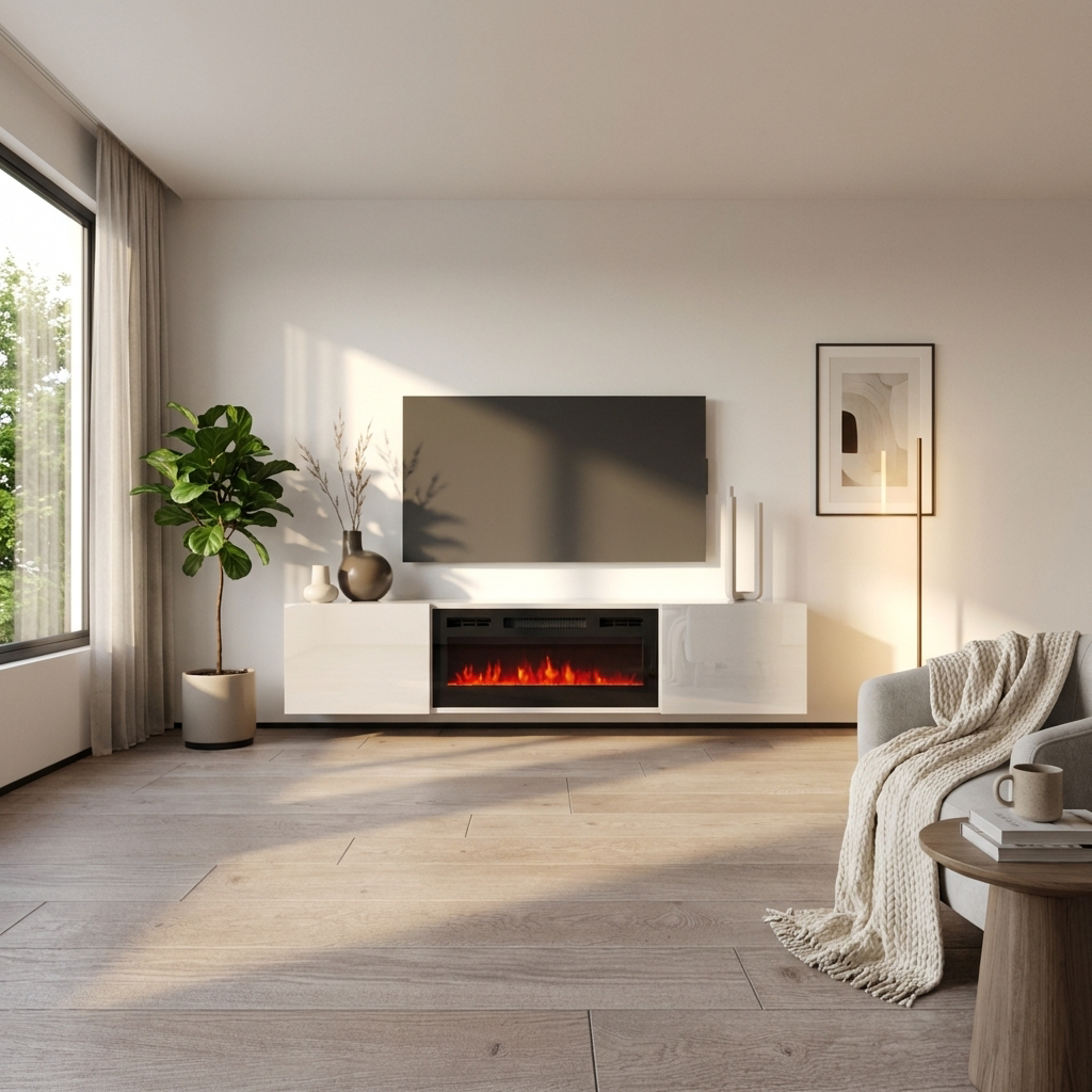 Cali EF Wall Mounted Electric Fireplace 72" TV Stand - Meble Furniture