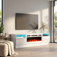 Duke 01 WH-EF Electric Fireplace 63" TV Stand - Meble Furniture