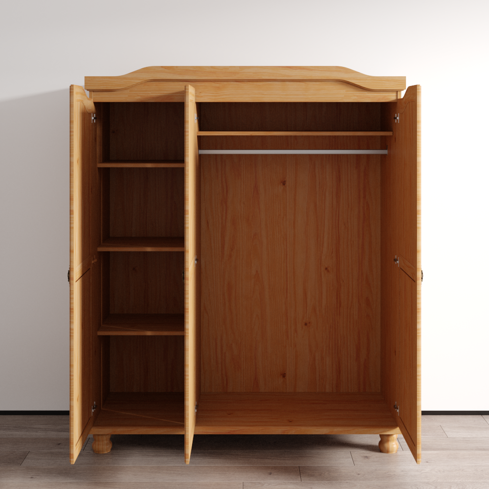 Bastian Solid Wood Wardrobe