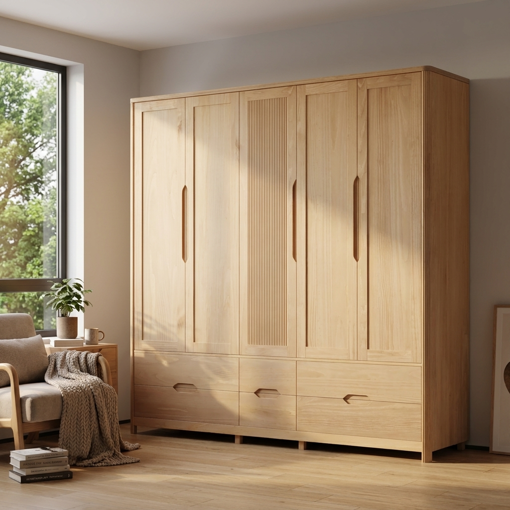 Nest 5D Solid Wood Wardrobe