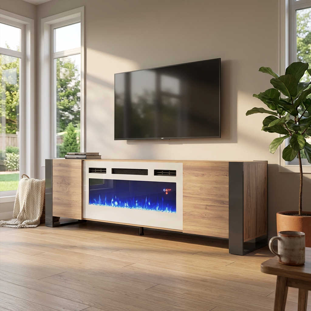 Woody WH-EF Fireplace TV Stand