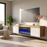 Knoxville BL-EF Floating Fireplace TV Stand