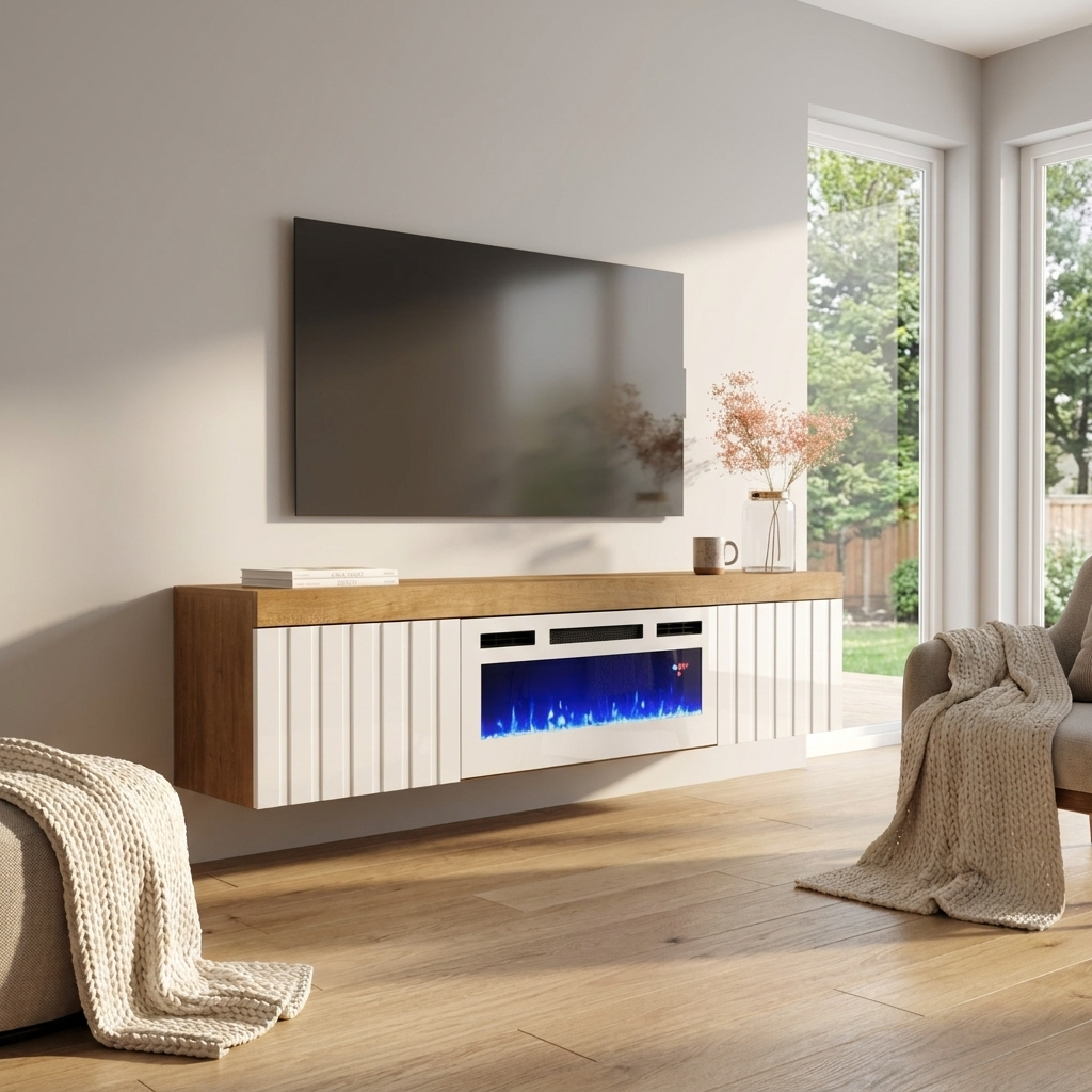 Knoxville WH-EF Floating Fireplace TV Stand