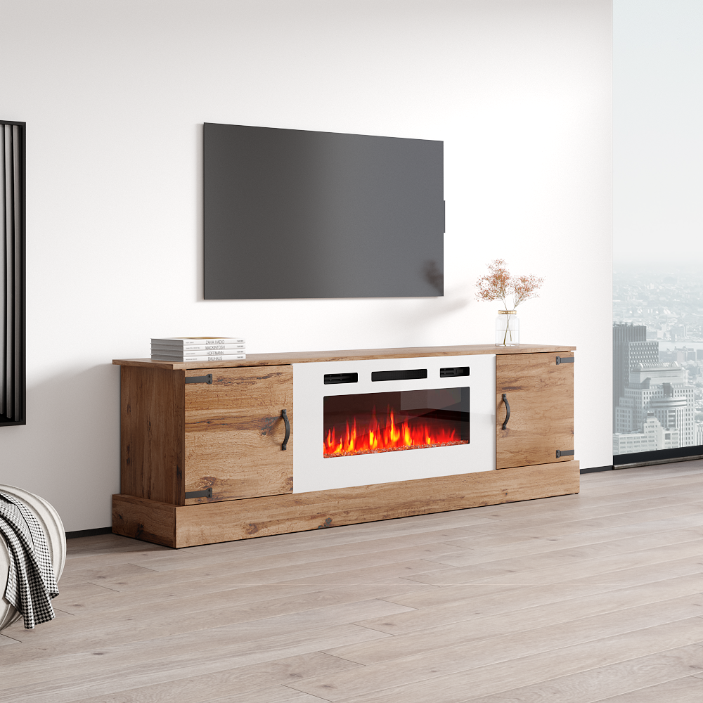 Carmen WH-EF Fireplace TV Stand - Meble Furniture
