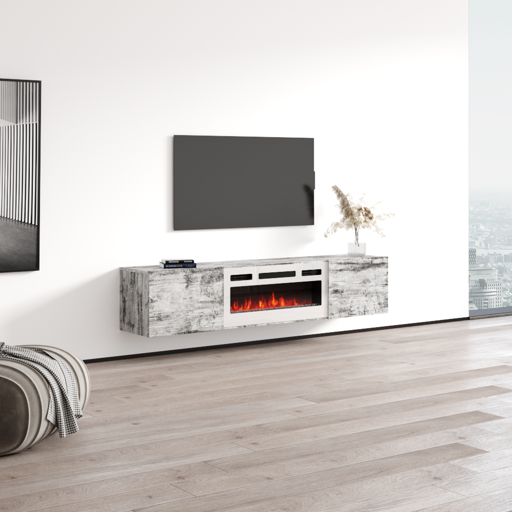 Baja WH-EF Floating Fireplace TV Stand - Meble Furniture